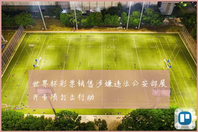世界杯彩票销售涉嫌违法公安部展开专项打击行动